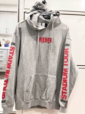 Justin Bieber Gray Stadium Tour Hoodie